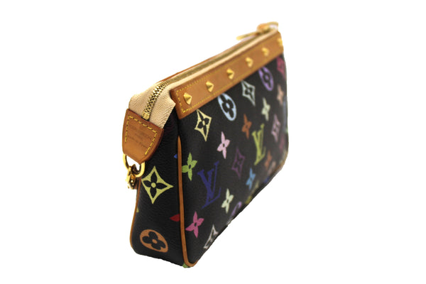 Louis Vuitton Black Multicolor Pochette Accessories Handbag