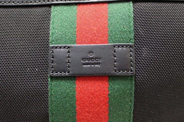 Gucci Black Techno Canvas Web Messenger Bag