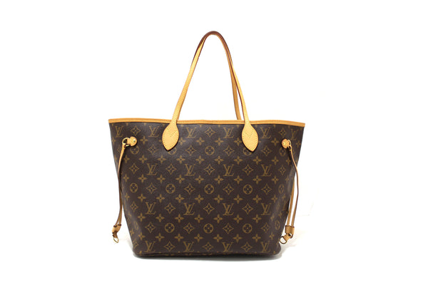 Louis Vuitton Classic Monogram with Pivoine Pink Neverfull MM Shoulder Tote Bag