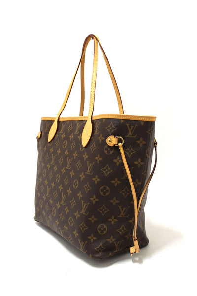 Louis Vuitton Classic Monogram with Pivoine Pink Neverfull MM Shoulder Tote Bag