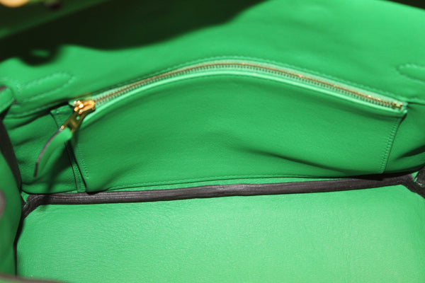Hermes Menthe Swift Leather Gold Hardware Birkin 25 Handbag