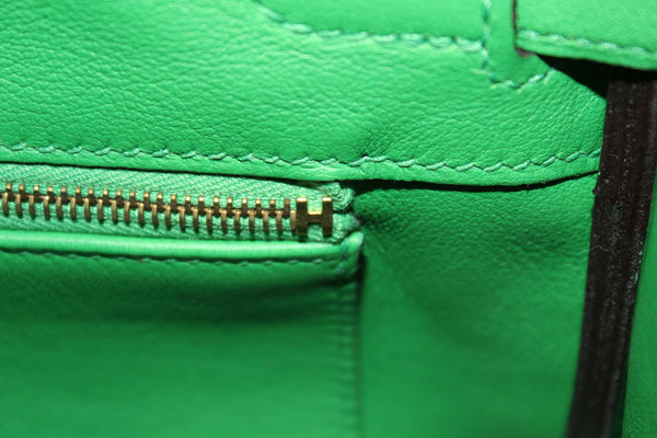 Hermes Menthe Swift Leather Gold Hardware Birkin 25 Handbag