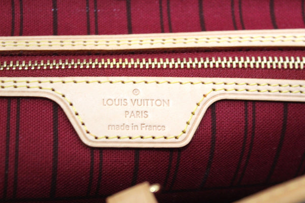 Louis Vuitton Classic Monogram with Pivoine Pink Neverfull MM Shoulder Tote Bag