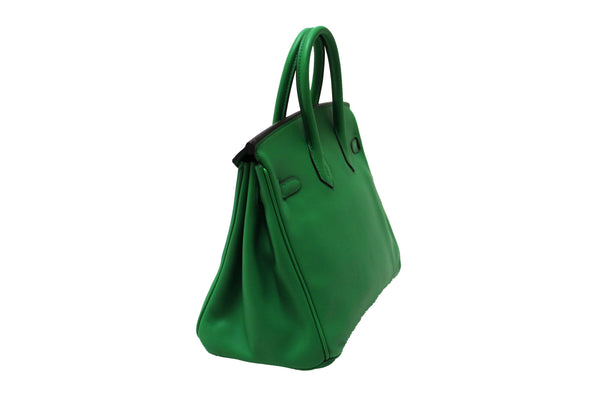 Hermes Menthe Swift Leather Gold Hardware Birkin 25 Handbag