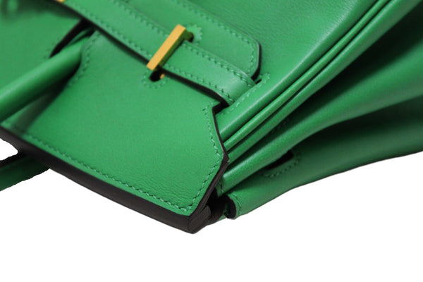 Hermes Menthe Swift Leather Gold Hardware Birkin 25 Handbag