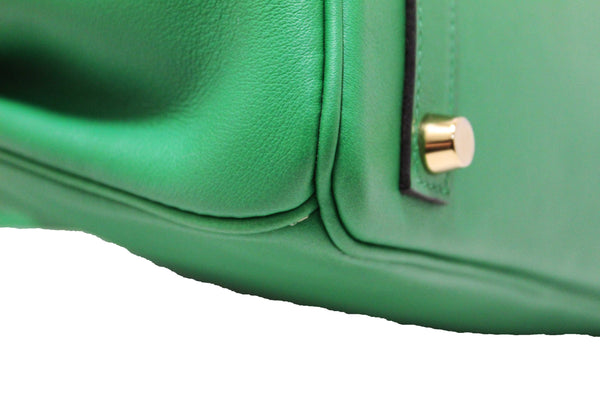 Hermes Menthe Swift Leather Gold Hardware Birkin 25 Handbag