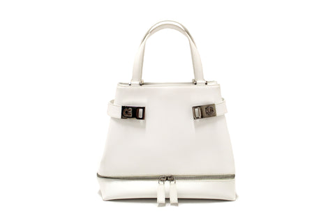SalvatoreFerragamo Salvatore Ferragamo Vintage White Cowhide Leather H | Italystation.com - Shop Now at italystation.com