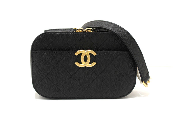 Chanel Black Quilted Caviar Leather Chic Affinity Waist bag