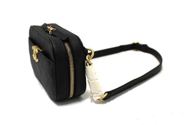 Chanel Black Quilted Caviar Leather Chic Affinity Waist bag