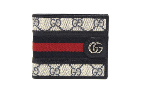 Gucci GG Supreme Monogram Web Mens Ophidia Bi-Fold Wallet 597606