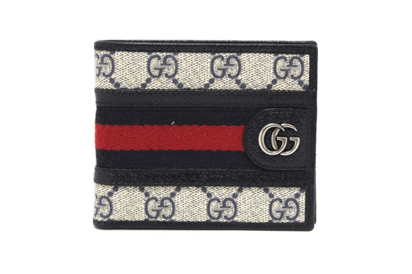Gucci GG Supreme Monogram Web Mens Ophidia Bi-Fold Wallet 597606