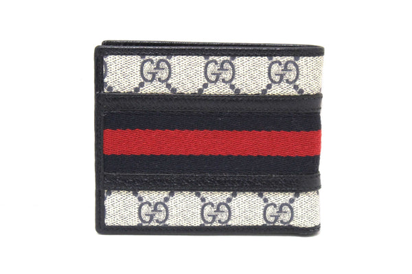 Gucci GG Supreme Monogram Web Mens Ophidia Bi-Fold Wallet 597606