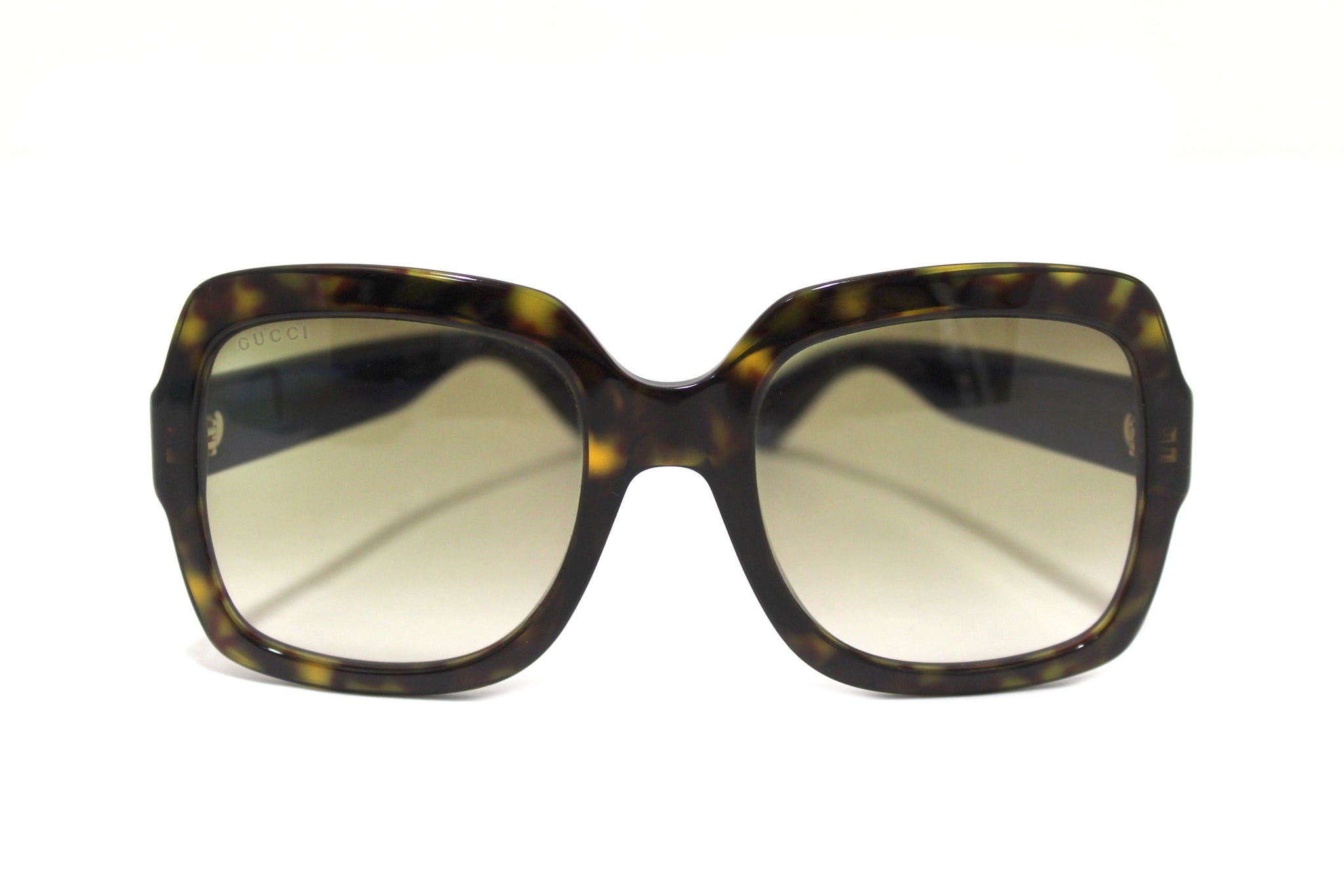 Gucci Brown Tortoise Shell Square Sunglasses