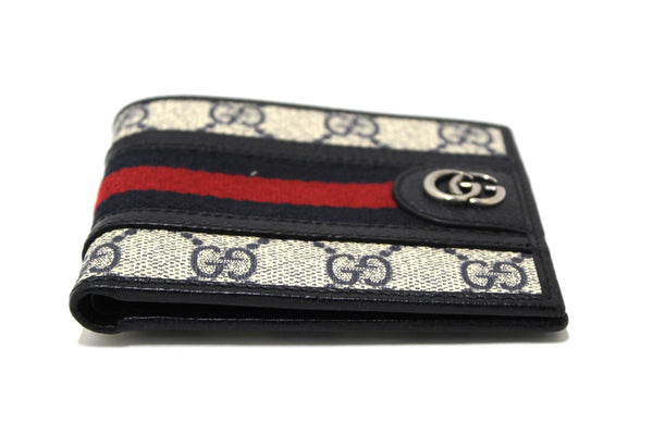 Gucci GG Supreme Monogram Web Mens Ophidia Bi-Fold Wallet 597606