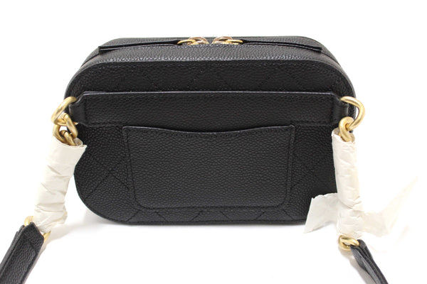 Chanel Black Quilted Caviar Leather Chic Affinity Waist bag