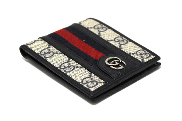 Gucci GG Supreme Monogram Web Mens Ophidia Bi-Fold Wallet 597606