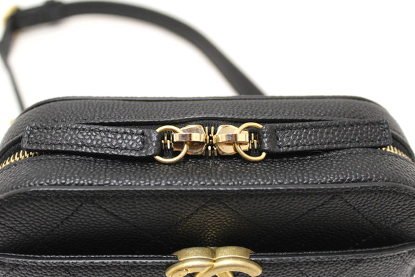 Chanel Black Quilted Caviar Leather Chic Affinity Waist bag