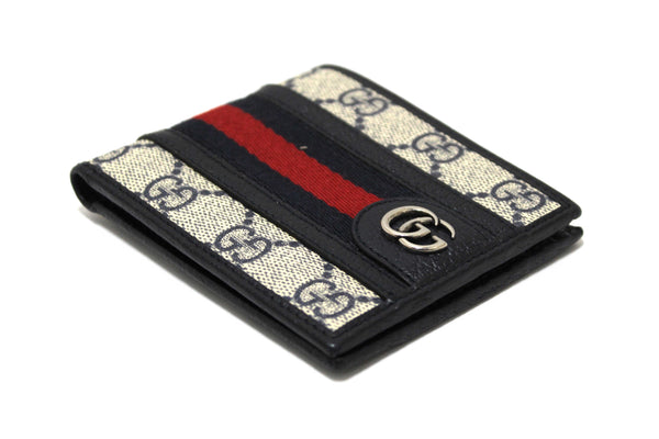 Gucci GG Supreme Monogram Web Mens Ophidia Bi-Fold Wallet 597606