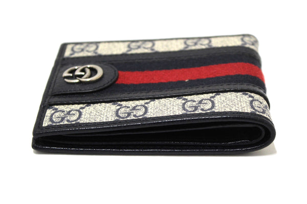 Gucci GG Supreme Monogram Web Mens Ophidia Bi-Fold Wallet 597606