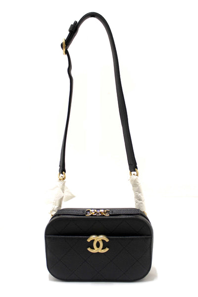 Chanel Black Quilted Caviar Leather Chic Affinity Waist bag