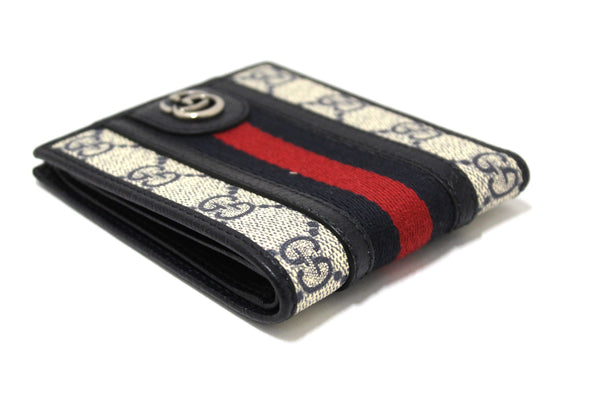 Gucci GG Supreme Monogram Web Mens Ophidia Bi-Fold Wallet 597606