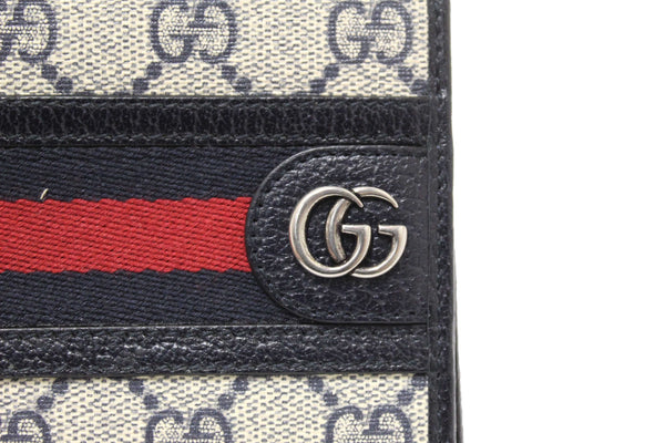 Gucci GG Supreme Monogram Web Mens Ophidia Bi-Fold Wallet 597606