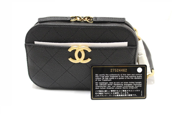 Chanel Black Quilted Caviar Leather Chic Affinity Waist bag