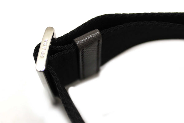Prada Grey Saffiano Leather Brique Shoulder Sling Bag