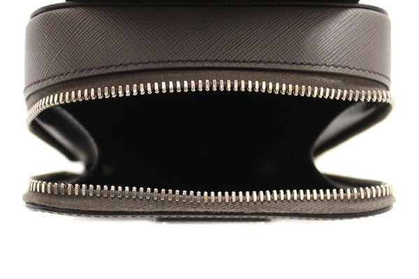 Prada Grey Saffiano Leather Brique Shoulder Sling Bag
