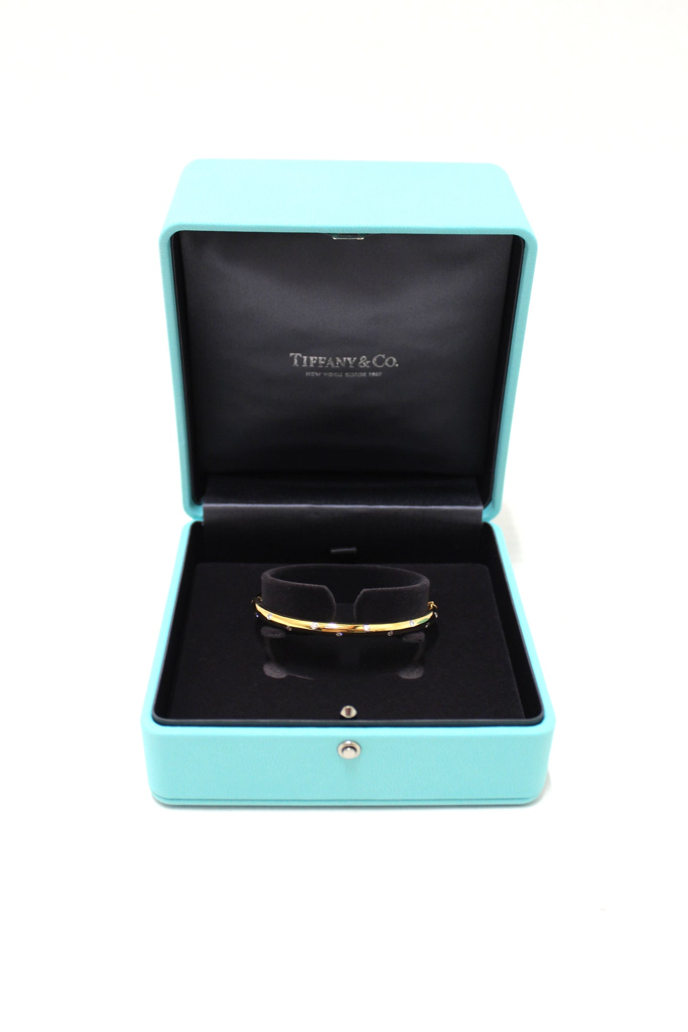 Tiffany & Co. Vintage 18k Gold Platinum Etoile Diamond Ba | Italystation.com - Shop Now at italystation.com