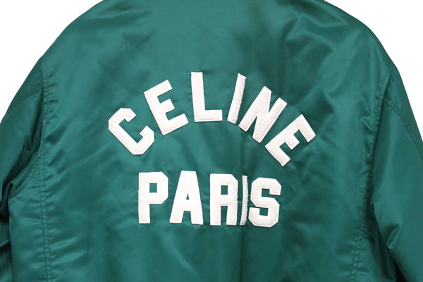 Celine Green Nylon Varsity Jacket Size 34
