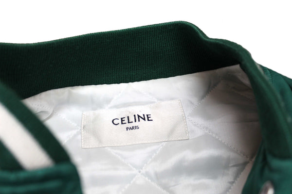 Celine Green Nylon Varsity Jacket Size 34