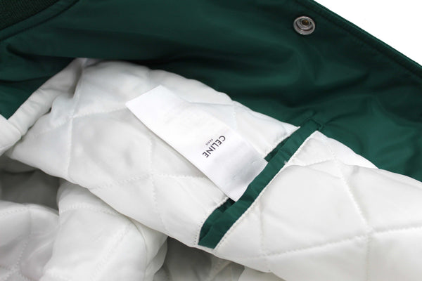 Celine Green Nylon Varsity Jacket Size 34
