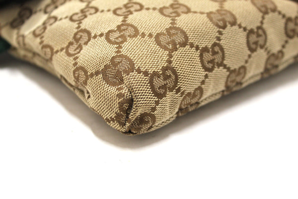 Gucci Vintage GG Monogram Web Double Pocket Belt Waist Bag 28566