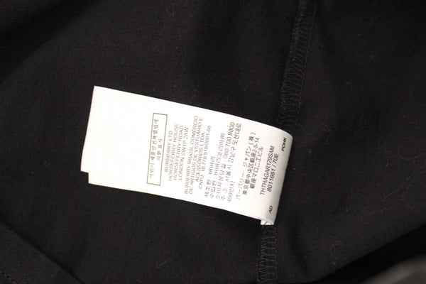 Burberry Black Cotton Logo Print T-shirt size S