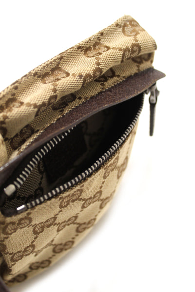 Gucci Vintage GG Monogram Web Double Pocket Belt Waist Bag 28566