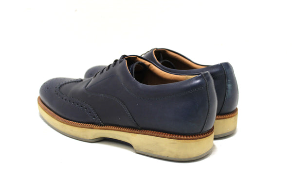SalvatoreFerragamo Salvatore Ferrgamo Men's Blue Calf Leather Wingtip  | Italystation.com - Shop Now at italystation.com