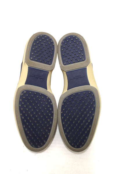 SalvatoreFerragamo Salvatore Ferrgamo Men's Blue Calf Leather Wingtip  | Italystation.com - Shop Now at italystation.com
