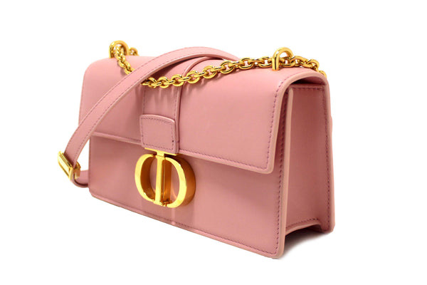 Christian Dior Pink Calfskin Leather 30 Montaigne East-West Bag with Chain