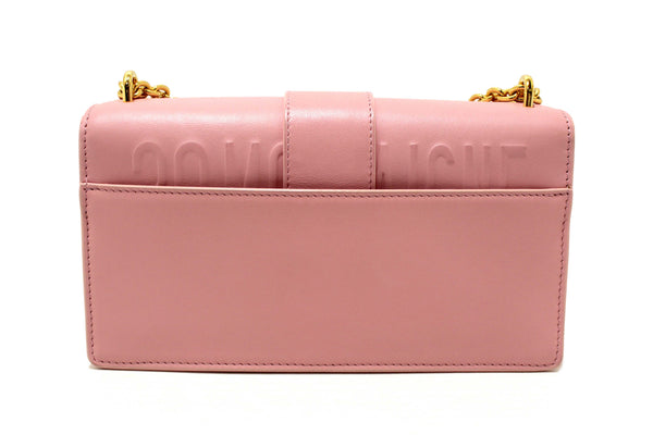 Christian Dior Pink Calfskin Leather 30 Montaigne East-West Bag with Chain