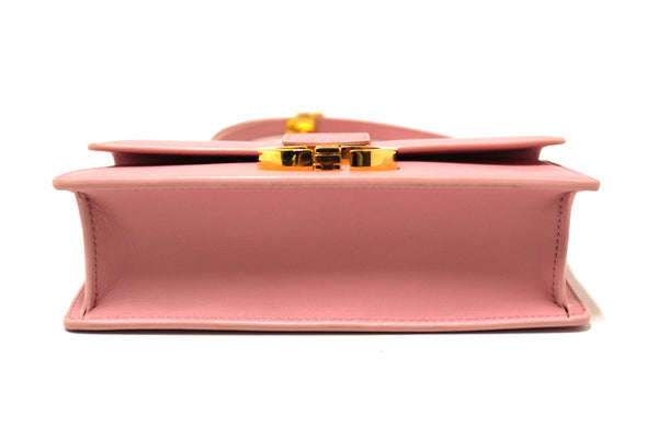 Christian Dior Pink Calfskin Leather 30 Montaigne East-West Bag with Chain