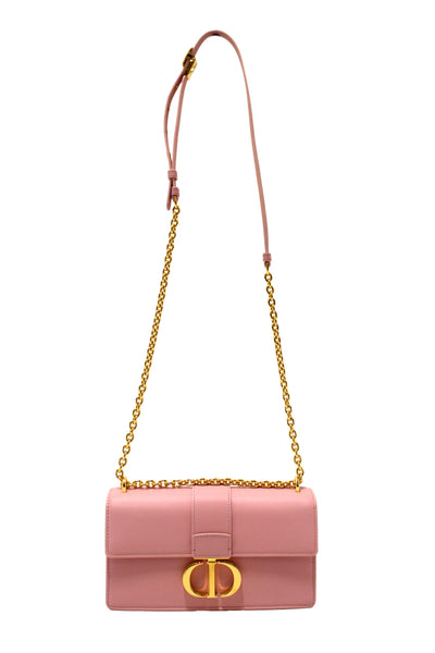Christian Dior Pink Calfskin Leather 30 Montaigne East-West Bag with Chain