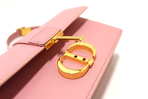 Christian Dior Pink Calfskin Leather 30 Montaigne East-West Bag with Chain