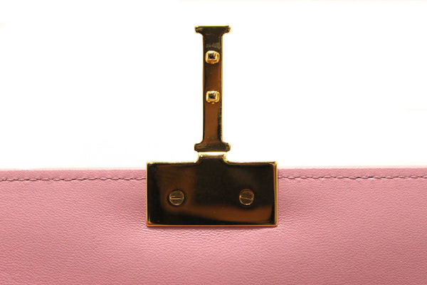 Christian Dior Pink Calfskin Leather 30 Montaigne East-West Bag with Chain