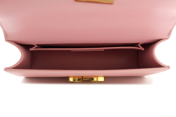 Christian Dior Pink Calfskin Leather 30 Montaigne East-West Bag with Chain
