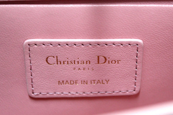 Christian Dior Pink Calfskin Leather 30 Montaigne East-West Bag with Chain