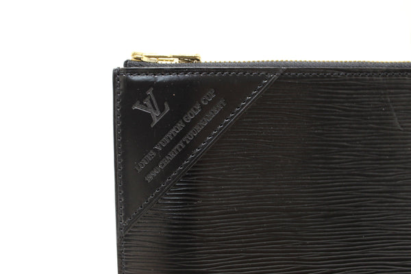 Vintage Louis Vuitton Golf Cup 1990 Charity Tournament Black Epi Leather Poche Documents Portfolio Case