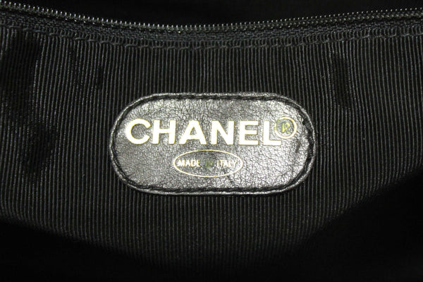 Chanel Vintage Black Quilted Caviar Front Pocket Shoulder Bag