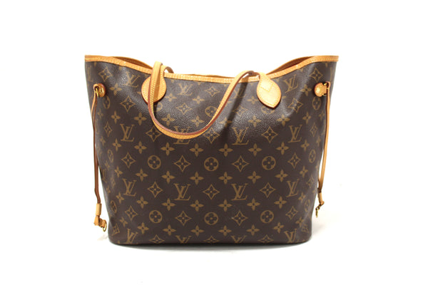 Louis Vuitton Classic Monogram Neverfull MM Tote Shoulder Bag