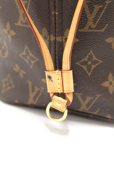 Louis Vuitton Classic Monogram Neverfull MM Tote Shoulder Bag